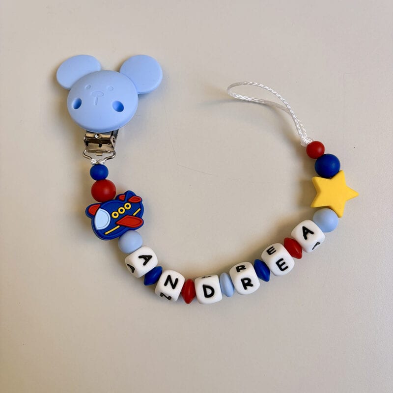 Catenella portaciuccio personalizzata — esempio reale (Andrea)
