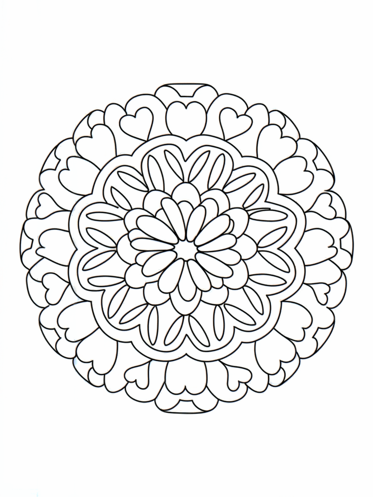 Mandala per bambini aerato, stampabile A4