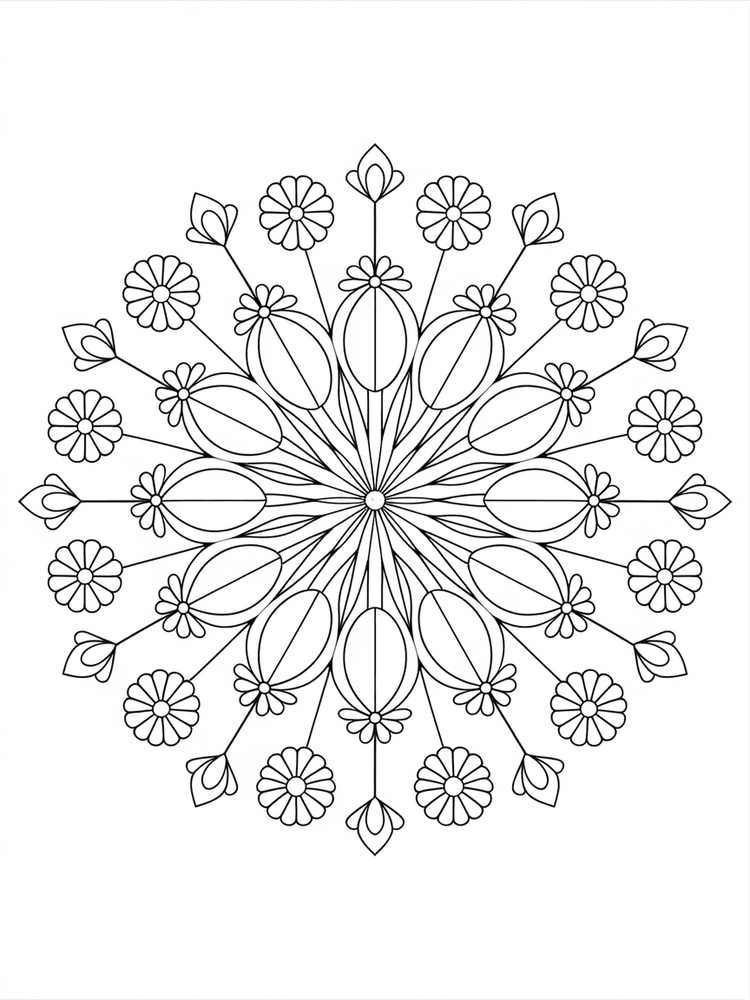 Mandala dei fiori di campo