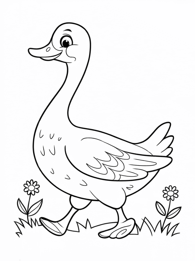 Oca da colorare, stampabile A4 per bambini