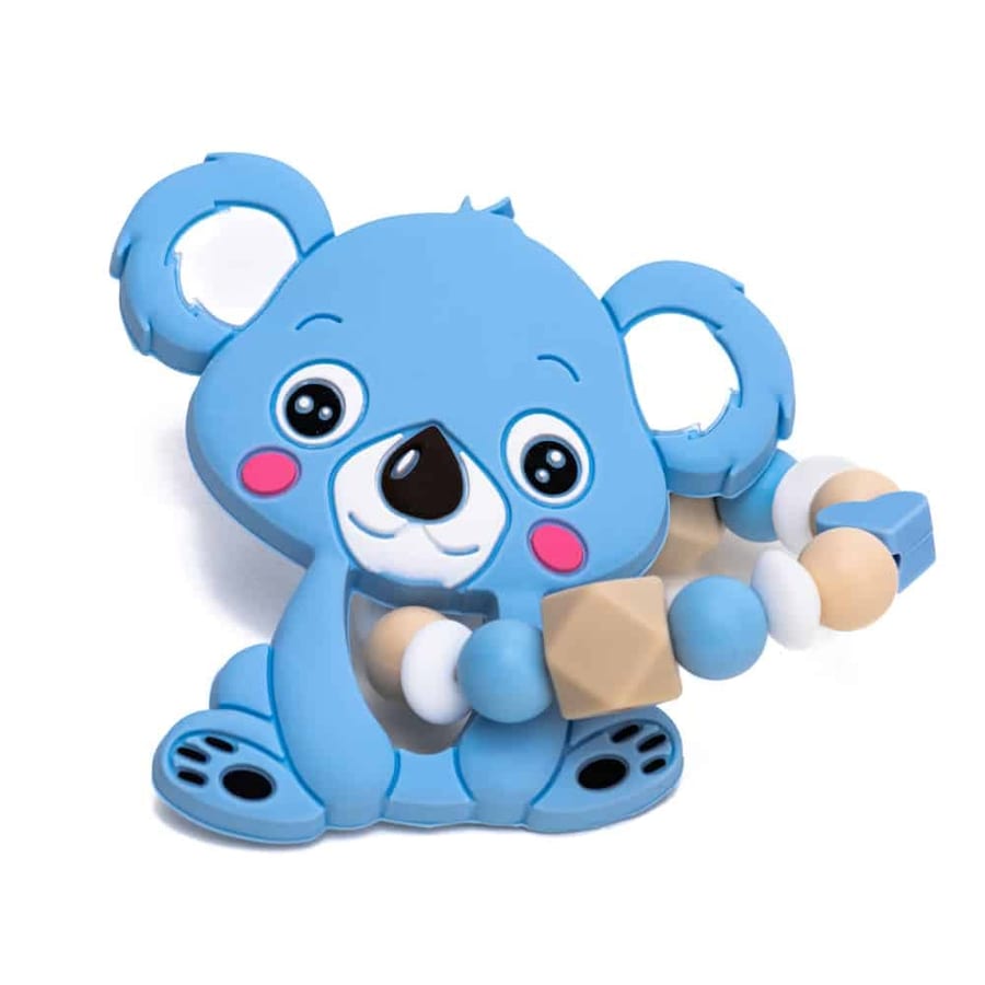 Gioco dentizione in silicone — Koala, azzurro e beige
