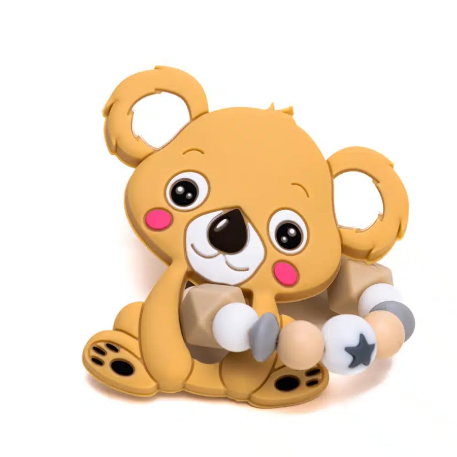 Gioco dentizione in silicone — Koala, bianco e beige