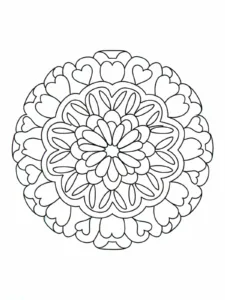 Mandala per bambini aerato, stampabile A4